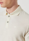 Regular Fit Normal Kesim %100 Pamuk Polo Yaka Ekru Tişört
