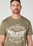 Wrangler Bisiklet Yaka Yeşil Erkek T-Shirt W752D3330_Bisiklet Yaka T-shirt