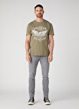 Wrangler Bisiklet Yaka Yeşil Erkek T-Shirt W752D3330_Bisiklet Yaka T-shirt