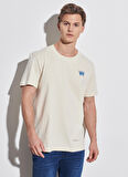 Wrangler Bisiklet Yaka Krem Erkek T-Shirt W7BSEEC23_Bisiklet Yaka T-shirt