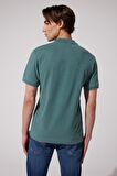 Regular Fit Normal Kesim Polo Yaka Yeşil Tişört