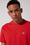 Regular Fit Normal Kesim %100 Pamuk Bisiklet Yaka Kırmızı Tişört