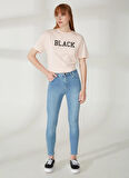 Forever Skinny Fit Dar Kesim Yüksek Bel Açık Mavi Esnek Jean Kot Pantolon