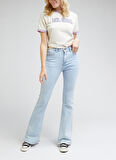 Breese Flare Fit Normal Bel Bol Paça Esnek Jean Kot Pantolon