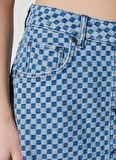 Berrak Tüzünataç X Wrangler Cepli Skinny Fit Yüksek Bel Lacivert Etek W231631XT