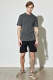 All Terrain Gear Regular Fit Normal Kesim Bisiklet Yaka Gri Melanj Tişört