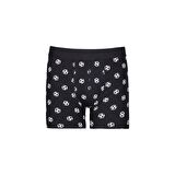 Regular Fit Normal Kesim Desenli Tekli Boxer