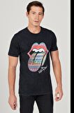 Loose Fit Rahat Kesim %100 Pamuk Bisiklet Yaka Siyah Tişört