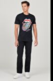 Loose Fit Rahat Kesim %100 Pamuk Bisiklet Yaka Siyah Tişört