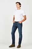 Texas Slim Fit Dar Kesim Normal Bel Mavi Esnek Jean Kot Pantolon