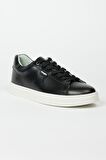 %100 Deri Siyah Sneaker Ayakkabı