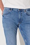 Luke Slim Fit Dar Kesim Düşük Bel Açık Mavi Esnek Jean Kot Pantolon