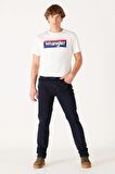 Wrangler Slim Fit Texas Normal Bel Koyu Lacivert Erkek Kot Pantolon W12SMI375