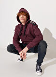 Lee Kapüşon Yaka Bordo Erkek Sweatshırt L232275838 Loose Fit Sweatshirt