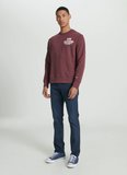 Lee Bisiklet Yaka Bordo Erkek Sweatshırt L232294838 Bordo Regular Sweatshirt