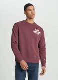 Lee Bisiklet Yaka Bordo Erkek Sweatshırt L232294838 Bordo Regular Sweatshirt