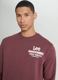 Lee Bisiklet Yaka Bordo Erkek Sweatshırt L232294838 Bordo Regular Sweatshirt