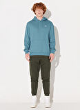 Lee Kapüşon Yaka Turkuaz Erkek Sweatshırt L80YRYA64 Kapüşonlu Sweatshirt