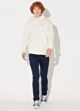 Lee Kapüşon Yaka Kırık Beyaz Erkek Sweatshırt L80YRY102 Kapüşonlu Sweatshirt