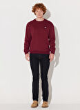 Lee Bisiklet Yaka Bordo Erkek Sweatshırt L81IRYA84 Bisiklet Yaka Sweatshirt