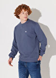 Lee Bisiklet Yaka İndigo Erkek Sweatshırt L81IRY315 Bisiklet Yaka Sweatshirt