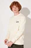Regular Fit Normal Kesim %100 Pamuk Bisiklet Yaka Ekru Sweatshirt