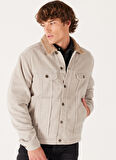 Lee Taş Erkek Denim Ceket LV50OOE32 Sherpa Jean Ceket