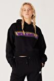 Regular Fit Normal Kesim Kapüşonlu İçi Polarlı Siyah Sweatshirt