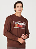 Wrangler Bisiklet Yaka Kahve Erkek Sweatshırt W646H1H44 Bisiklet Yaka Sweatshirt