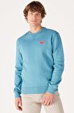 Bisiklet Yaka Sweatshirt Storm Blue
