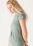 Wrangler Bisiklet Yaka Açık Yeşil Kadın T-Shirt W7R4EEG62-Açık Yeşil