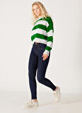 Wrangler Yüksek Bel Süper Dar Paça Skinny Fit Mavi Kadın Denim Pantolon W27H01736-Mavi