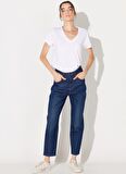 Lee Lacivert Kadın Yüksek Belli Regular Fit Denim Pantolon L31J01258