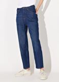 Lee Lacivert Kadın Yüksek Belli Regular Fit Denim Pantolon L31J01258