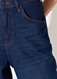 Lee Lacivert Kadın Yüksek Belli Regular Fit Denim Pantolon L31J01258