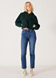 Wrangler Normal Bel Dar Paça Yeşil Kadın Denim Pantolon W26L4737A-Yeşil