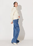 Lee Normal Bel Geniş Paça Loose Fit Mavi Kadın Denim Pantolon L34NHLD67-Mavi