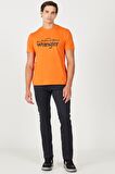 All Terrain Gear Regular Fit Normal Kesim %100 Pamuk Bisiklet Yaka Turuncu Tişört