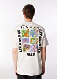 Lee Bisiklet Yaka Beyaz Erkek T-Shirt L241363100 Loose Fit T-shirt