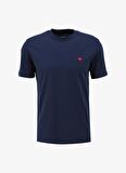 Wrangler Bisiklet Yaka Lacivert Erkek T-Shirt W7NM203877W72 Bisiklet Yaka T-shirt