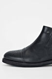 Tamer Tanca Erkek Hakiki Deri Siyah Casual Bot 381 14284 ERK BOT SK21-22 SIYAH
