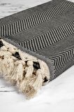 Trendy Koltuk Örtüsü Siyah 2'li Set - 170x230cm
