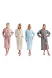 Unisex Kimono Müslin Bornoz + Havlu Seti Gri