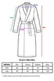 Unisex Kimono Müslin Bornoz + Havlu Seti Ekru