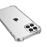 iPhone 12 Pro Kılıf Nitro Anti Shock Darbe Emici Köşe Korumalı Şeffaf Silikon Kapak