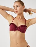 Püskül Detaylı Balconette Bikini Üstü