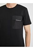 Koton Yazili Kisa Kollu Pamuklu Bisiklet Yaka T-Shirt