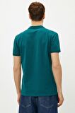 Erkek Sarı Polo Yaka T-Shirt Basic Kisa Kollu Pamuklu