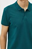 Erkek Sarı Polo Yaka T-Shirt Basic Kisa Kollu Pamuklu