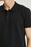 Erkek Sarı Polo Yaka T-Shirt Basic Kisa Kollu Pamuklu